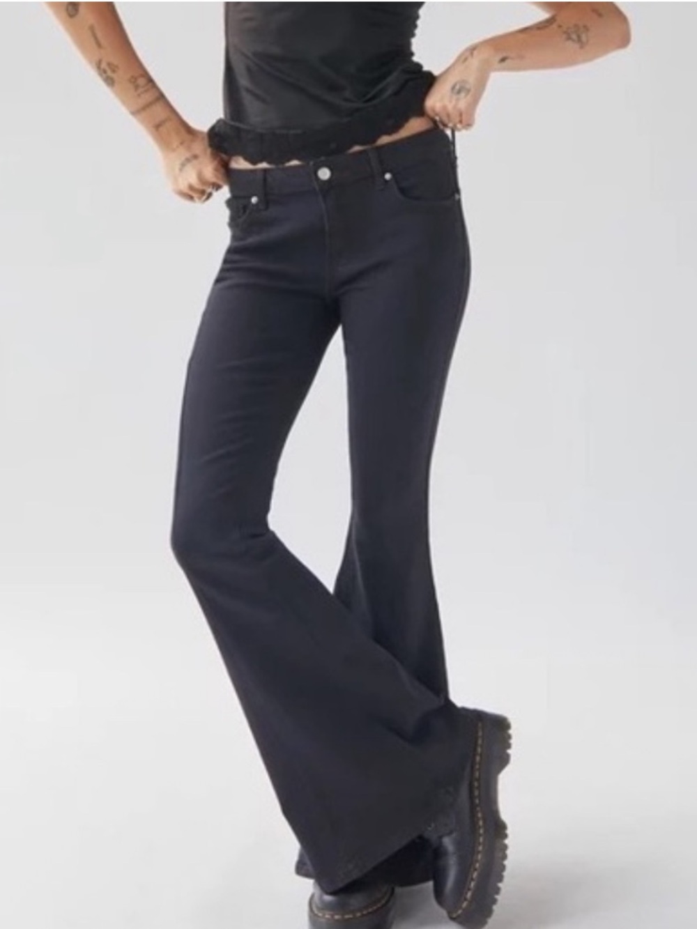 BDG Black Extreme Flare High-Rise Pants